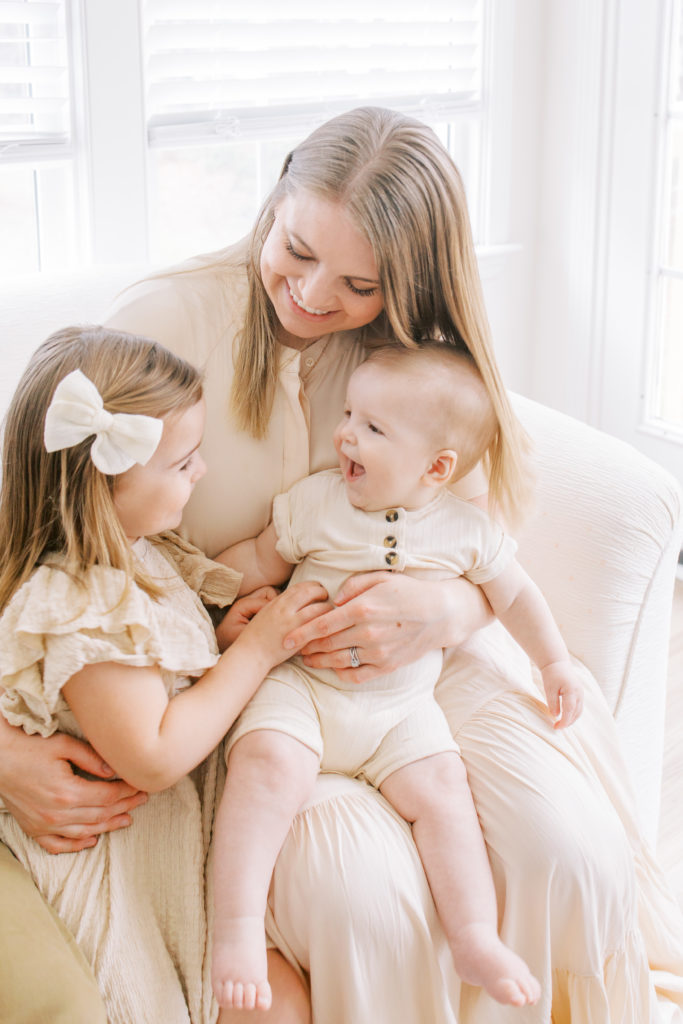 Studio mother and child photo Raleigh, NC taken by Alisa Dalton Photography, a newborn, maternity, and family photographer 